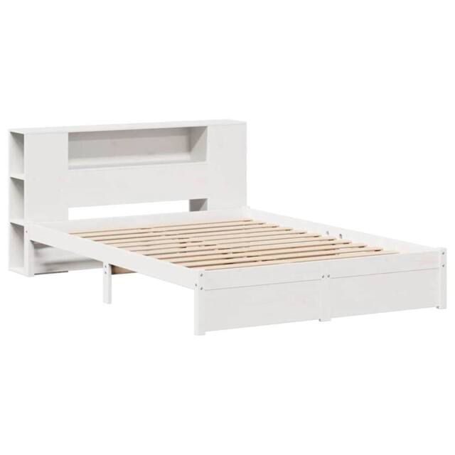 Berkfield Home Decorative Bookcase Bed without Mattress White 160x200cm Solid Wo - Size: 160x200 cm - image 1