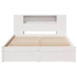 Berkfield Home Decorative Bookcase Bed without Mattress White 160x200cm Solid Wo - Size: 160x200 cm - thumbnail 4