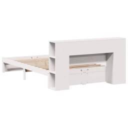 Berkfield Home Decorative Bookcase Bed without Mattress White 160x200cm Solid Wo - Size: 160x200 cm - thumbnail 6