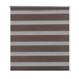Berkfield Home Zebra Blind 140 x 175 cm Coffee in Brown - thumbnail 2