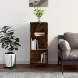 Berkfield Home Sideboard Smoked Oak 34.5x32.5x90 cm Engineered Wood in Brown - thumbnail 2