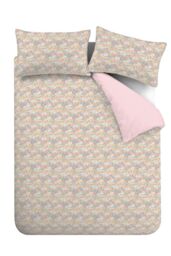 Catherine Lansfield 'Darcy Floral' Reversible Duvet Cover Set in Pink - Size: Super King - thumbnail 5