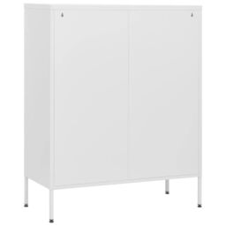 Berkfield Home Chest of Drawers White 80x35x101.5 cm Steel - thumbnail 5
