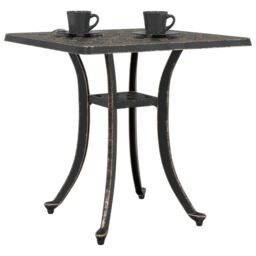 Berkfield Home Garden Table Bronze 53x53x53 cm Cast Aluminium in Brown - Size: 53 x 53 x 53 cm - thumbnail 4