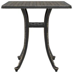 Berkfield Home Garden Table Bronze 53x53x53 cm Cast Aluminium in Brown - Size: 53 x 53 x 53 cm - thumbnail 5