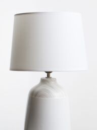 Orsina Elegant White Ceramic Table Lamp, Contemporary Bed Table Lmap, Easily Maintained Lamp for Livingroom Table - thumbnail 4