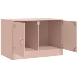Berkfield Home TV Cabinet Pink 67x39x44 cm Steel - Size: 67 x 39 x 44 cm - thumbnail 6