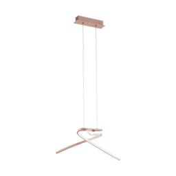 Loops Pendant Light Colour Rose Gold Shade White Plastic Bulb LED 2x11W Included - thumbnail 1