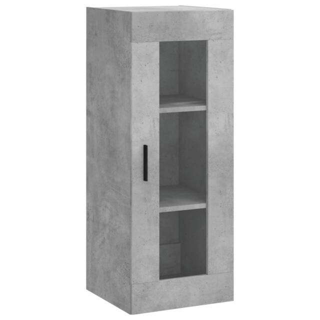 Berkfield Home Wall Mounted Cabinet Concrete Grey 34.5x34x90 cm - image 1