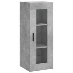 Berkfield Home Wall Mounted Cabinet Concrete Grey 34.5x34x90 cm - thumbnail 1