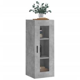 Berkfield Home Wall Mounted Cabinet Concrete Grey 34.5x34x90 cm - thumbnail 4