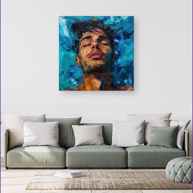 Warren Reed - Designer Vivid Serenity Canvas - Size: w40 inch x h40 inch - image 1