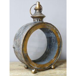 Gifts Direct 2 U Moroccan Style Round Lantern in Metallic Gold - thumbnail 4