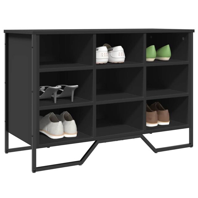Berkfield Home Shoe Cabinet Black 90x38x61.5 cm Engineered Wood - image 1