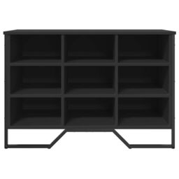 Berkfield Home Shoe Cabinet Black 90x38x61.5 cm Engineered Wood - thumbnail 4