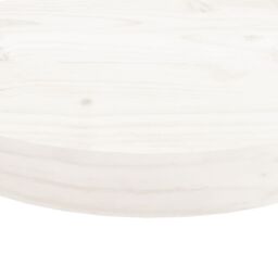 Berkfield Home Table Top Round White Ã˜30x3 cm Solid Wood Pine - Size: 30x3 cm - thumbnail 5