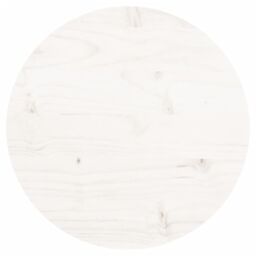 Berkfield Home Table Top Round White Ã˜30x3 cm Solid Wood Pine - Size: 30x3 cm - thumbnail 2