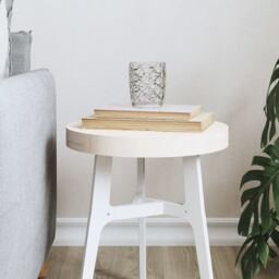 Berkfield Home Table Top Round White Ã˜30x3 cm Solid Wood Pine - Size: 30x3 cm - thumbnail 1