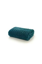 Deyongs Tadcaster Luxury Soft Chevron Throw - 140x180cm Warm & Soft Blanket in Teal - Size: 140 cm x 180 cm - thumbnail 2