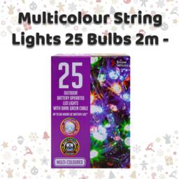 VFM e-Store Christmas Multicolour String Lights 25 Bulbs 2m 50cm Lead X 1 - thumbnail 2