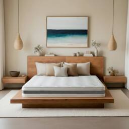 The White Stone Waterfoam Mattress, Breathable & Hypoallergenic 20cm in White - Size: EU Single - thumbnail 3