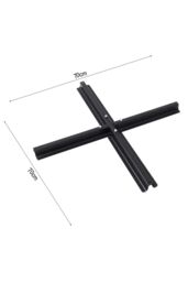 Living and Home 3M Outdoor Large Cantilever Patio Parasol with a Cross base and a Square Base in Light Grey - thumbnail 4
