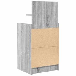 Berkfield Home Bedside Cabinets with 2 Drawers 2 pcs Grey Sonoma 38x34x80 cm - Size: 38 x 34 x 80 cm - thumbnail 9