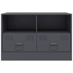 Berkfield Home TV Cabinet Anthracite 67x39x44 cm Steel in Dark Grey - Size: 67 x 39 x 44 cm - thumbnail 6