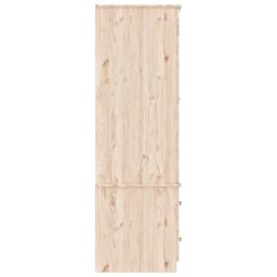 Berkfield Home Wardrobe ALTA 90x55x170 cm Solid Wood Pine in Brown - Size: 90 x 55 x 170 cm - thumbnail 5
