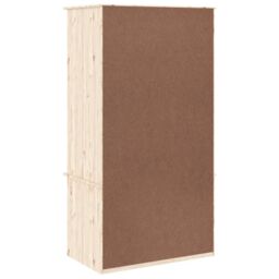 Berkfield Home Wardrobe ALTA 90x55x170 cm Solid Wood Pine in Brown - Size: 90 x 55 x 170 cm - thumbnail 6
