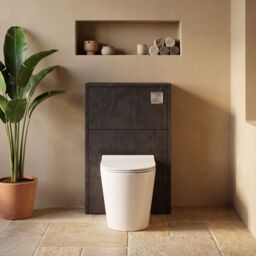 Balterley Floor Standing WC Toilet Unit Only Textured Matt Metallic Slate 500mm in Grey - thumbnail 7