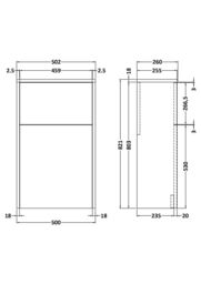 Balterley Floor Standing WC Toilet Unit Only Textured Matt Metallic Slate 500mm in Grey - thumbnail 6