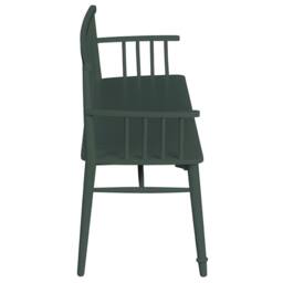 Statement Furniture Queensbury Bench with Back, Wooden Bench Seat in Bottle Green - thumbnail 2