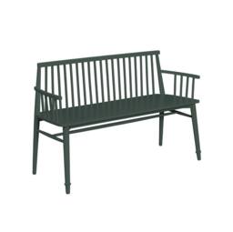 Statement Furniture Queensbury Bench with Back, Wooden Bench Seat in Bottle Green - thumbnail 9
