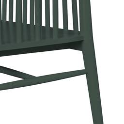 Statement Furniture Queensbury Bench with Back, Wooden Bench Seat in Bottle Green - thumbnail 6