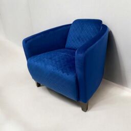 Minster Armchair - Velvet - L86 x W75 x H74 cm - Blue - Size: 1 Pack - thumbnail 6