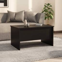 Berkfield Home Coffee Table Black 80x50x42.5 cm Engineered Wood - thumbnail 3