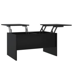 Coffee Table Black 80x50x42.5 cm Engineered Wood - thumbnail 3