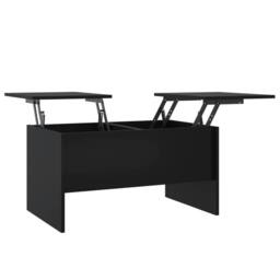Berkfield Home Coffee Table Black 80x50x42.5 cm Engineered Wood - thumbnail 2