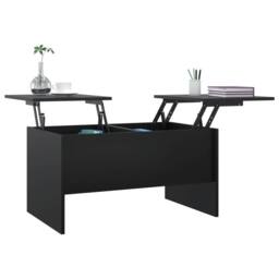 Berkfield Home Coffee Table Black 80x50x42.5 cm Engineered Wood - thumbnail 4