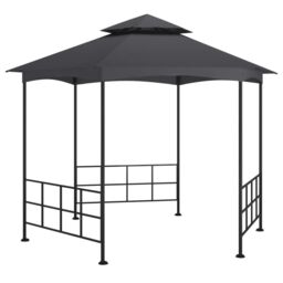 Berkfield Home Gazebo with Sidewalls 3.1x2.7 m Anthracite in Black - thumbnail 1