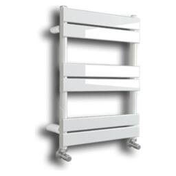 Bathroom Kingdom Queenstown White Designer Flat Panel Heated Towel Rail 650x400mm