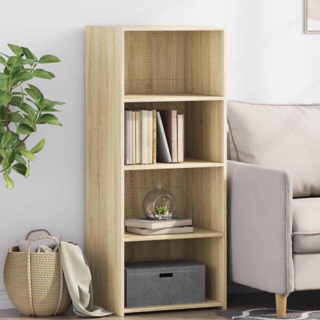 Berkfield Home Highboard Sonoma Oak 50x41x124 cm Engineered Wood in Brown - Size: 50 x 41 x 124 cm - image 1