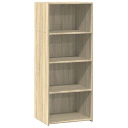 Berkfield Home Highboard Sonoma Oak 50x41x124 cm Engineered Wood in Brown - Size: 50 x 41 x 124 cm - thumbnail 2