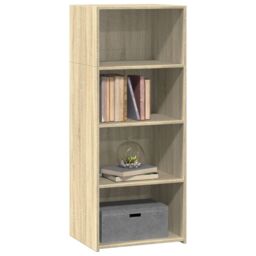 Berkfield Home Highboard Sonoma Oak 50x41x124 cm Engineered Wood in Brown - Size: 50 x 41 x 124 cm - thumbnail 3