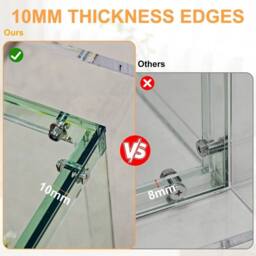 VOGREX 2-Tier Transparent Acrylic Side Table Multifunctional Storage in Green - thumbnail 4