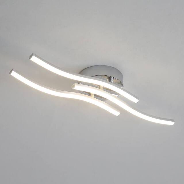 Goeco Modern LED Ceiling Light Silver 18 W for Living Room Bedroom 4000 K - image 1