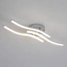 Goeco Modern LED Ceiling Light Silver 18 W for Living Room Bedroom 4000 K - thumbnail 1