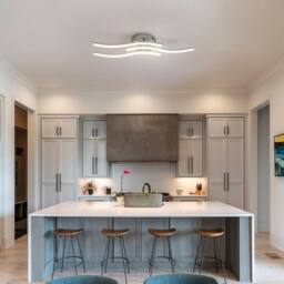 Goeco Modern LED Ceiling Light Silver 18 W for Living Room Bedroom 4000 K - thumbnail 4