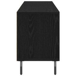 Berkfield Home TV Cabinet Black Oak 150x30x44, 5 cm Engineered Wood - thumbnail 8